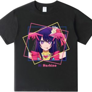 Oshi No Ko Anime T-Shirt AI Hoshino Crewneck Short Sleeve